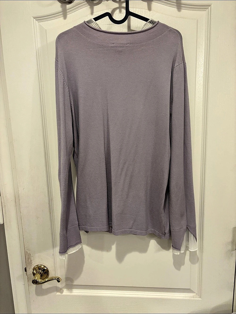 Vela Modas Long Sleeve Top in lavender Size Large